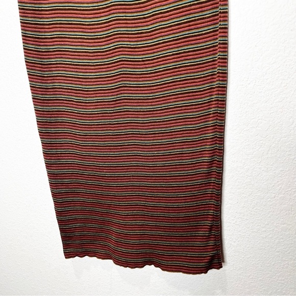 Peruvian Connection Carmen Striped Turtleneck Sleeveless Western Dress Knit - Picture 6 of 9